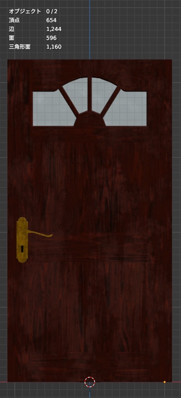 【アンティーク風】 赤いドア【開閉ギミック付き】