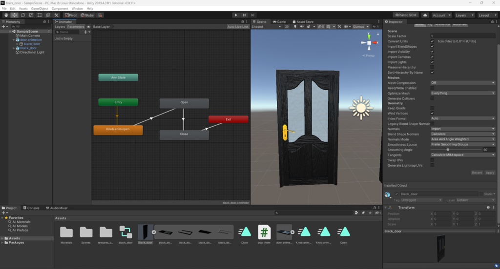 黒いドア - Black door【開閉ギミック付き】