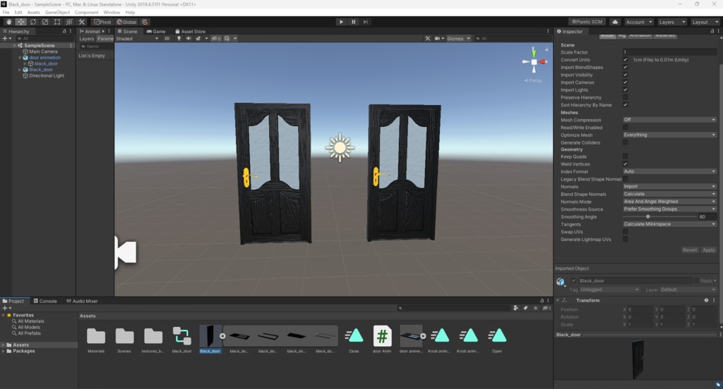黒いドア - Black door【開閉ギミック付き】