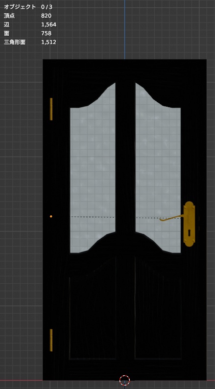 黒いドア - Black door【開閉ギミック付き】