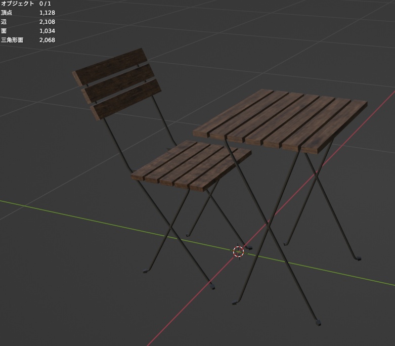 【Free】カフェテーブルとイス(Chair and Table)