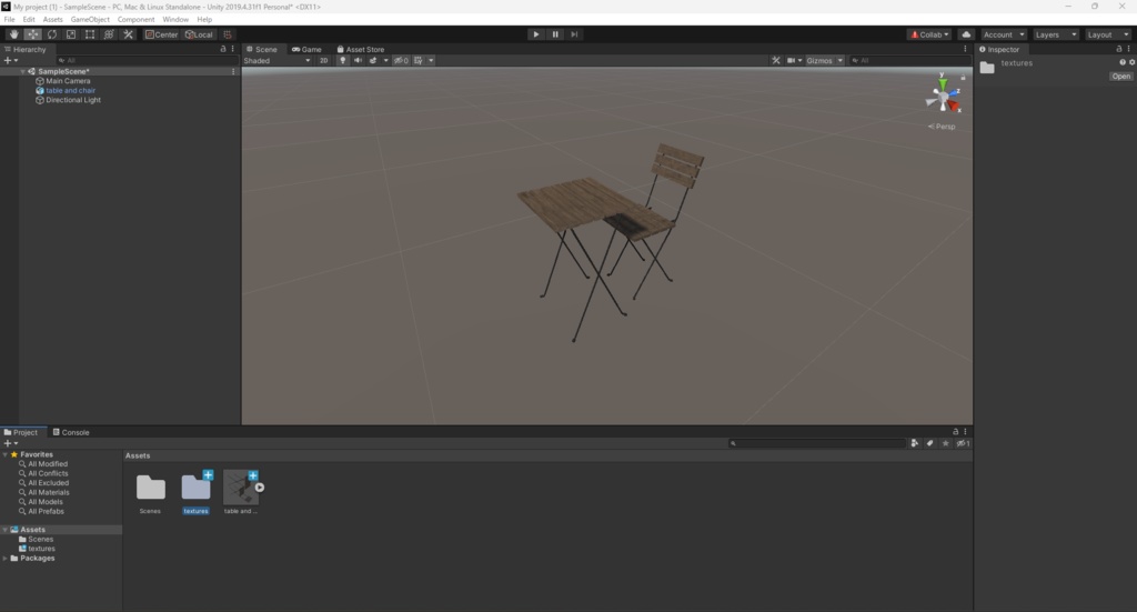 【Free】カフェテーブルとイス(Chair and Table)