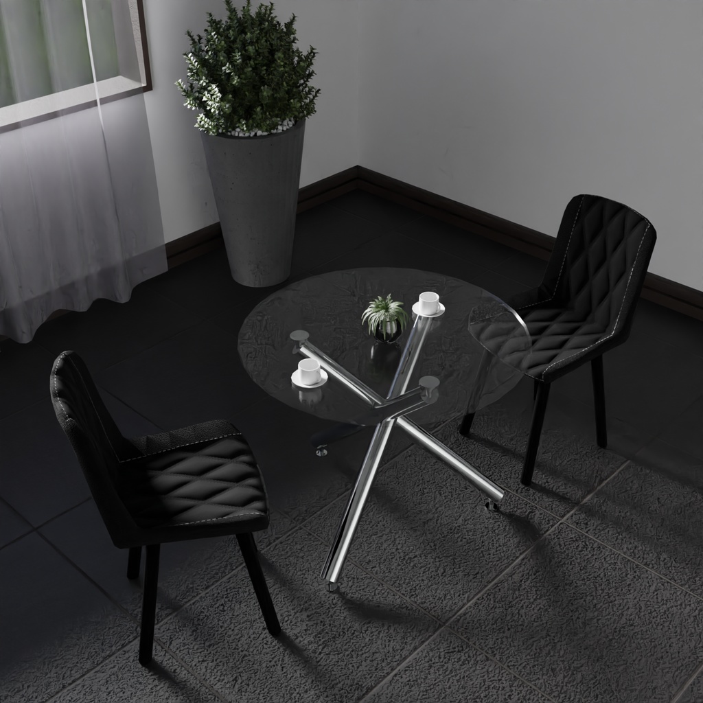 【Free】ガラステーブルと椅子(Glass table and Chair)【座るギミック付き】
