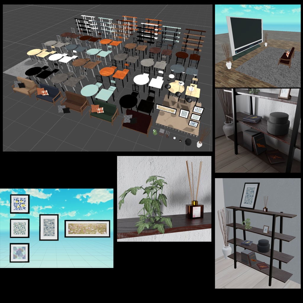 たくさんの家具 - Lots of furniture 【座るギミック付き】