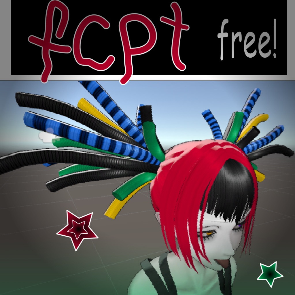 FREE CYBER PIGTAILS / VRChat 髪型