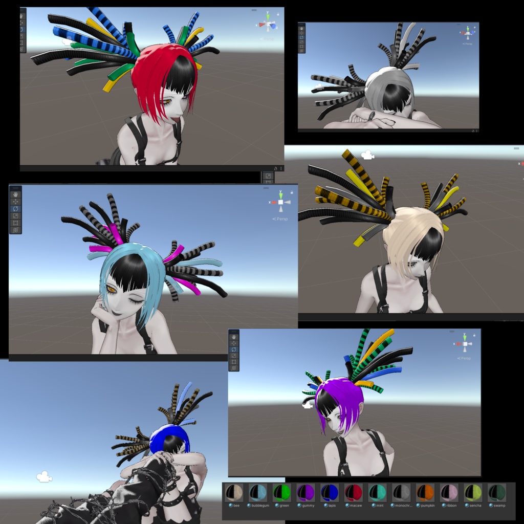 FREE CYBER PIGTAILS / VRChat 髪型