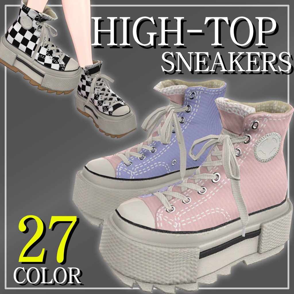 [Moe][Maya][Kikyo][Selestia] 27Design - HighTop Sneakers