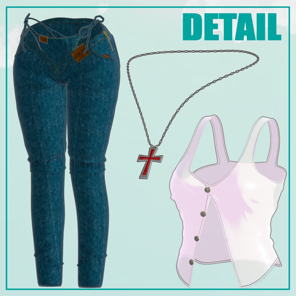 【7アバター対応】 Jean Codie 【VRChat想定】