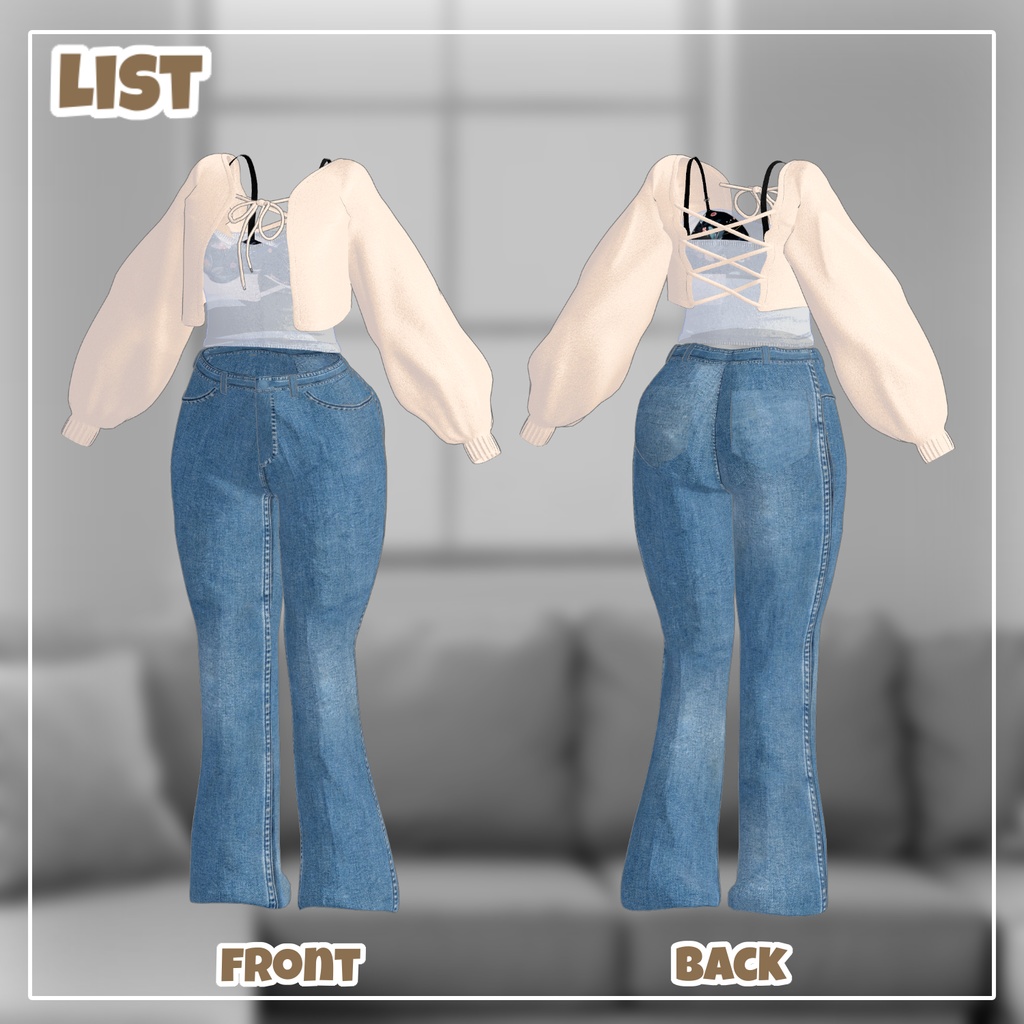 【50%】 【PB】【5アバター対応】 Bolero Cardigan 【VRChat想定】