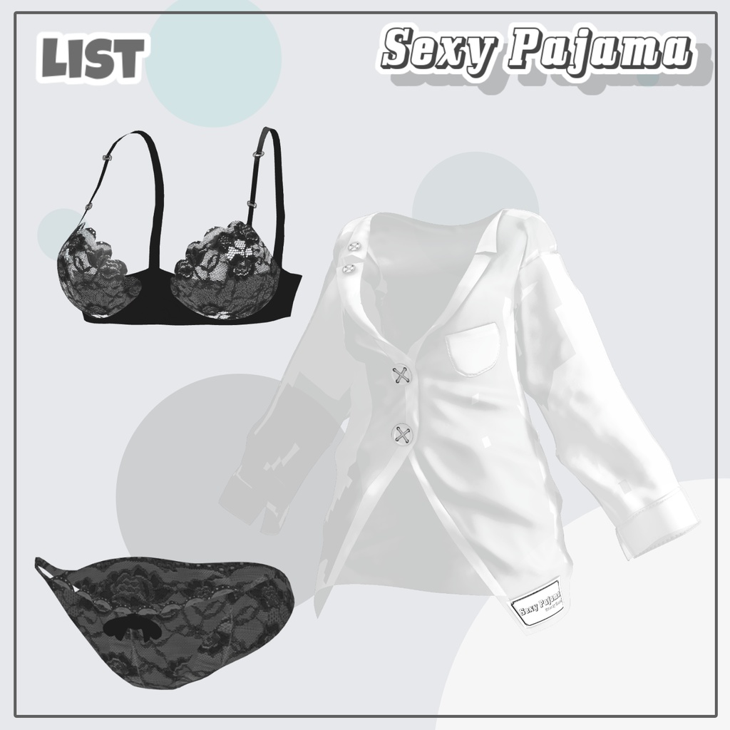 【4アバター対応】 Sexy Pajama 【VRChat想定】