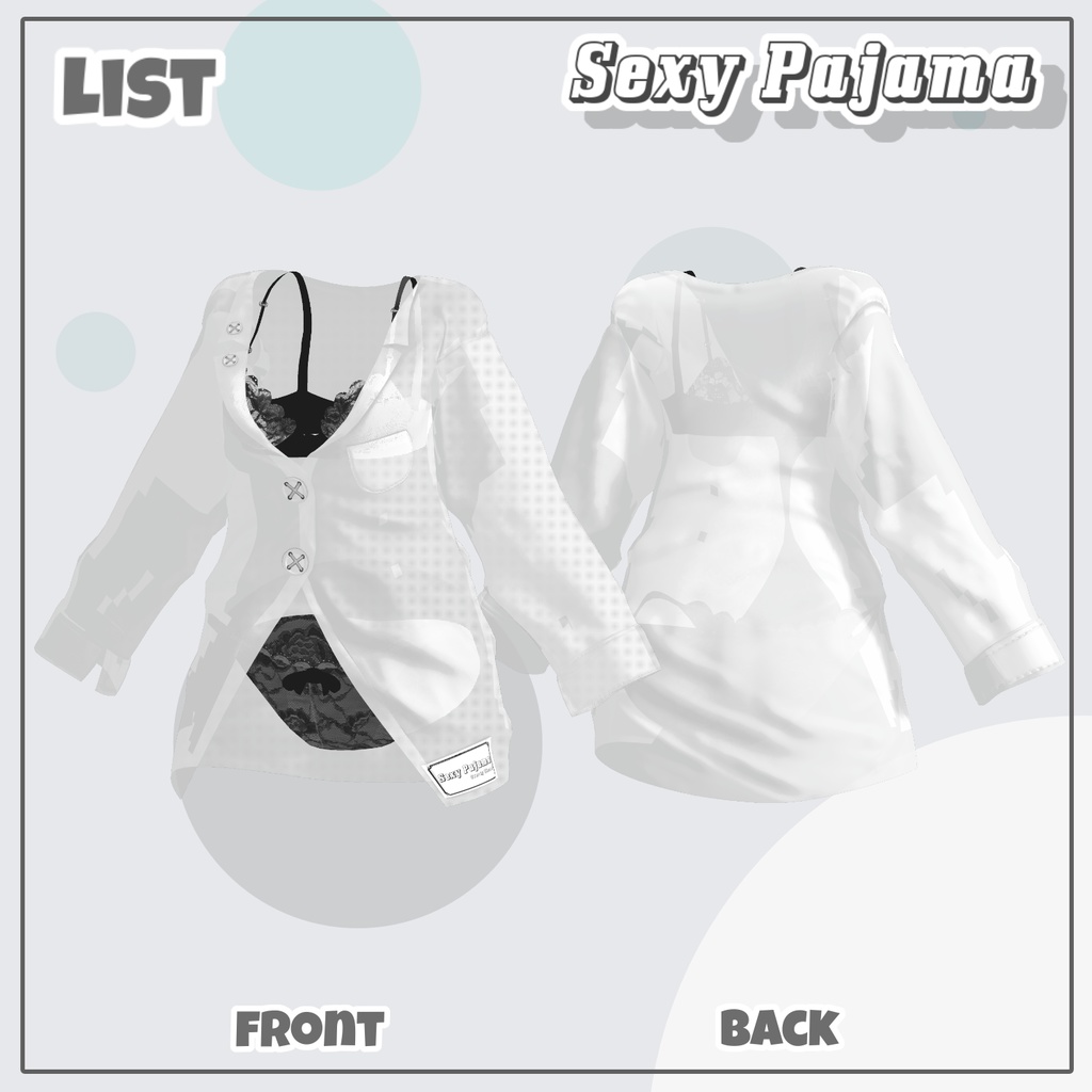 【4アバター対応】 Sexy Pajama 【VRChat想定】