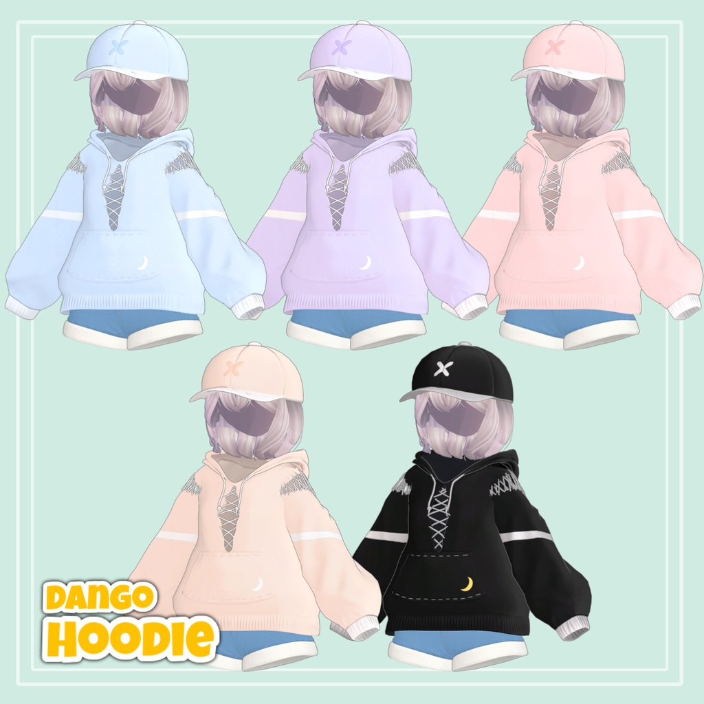 Dango Hoodie & Hair 【VRChat想定】
