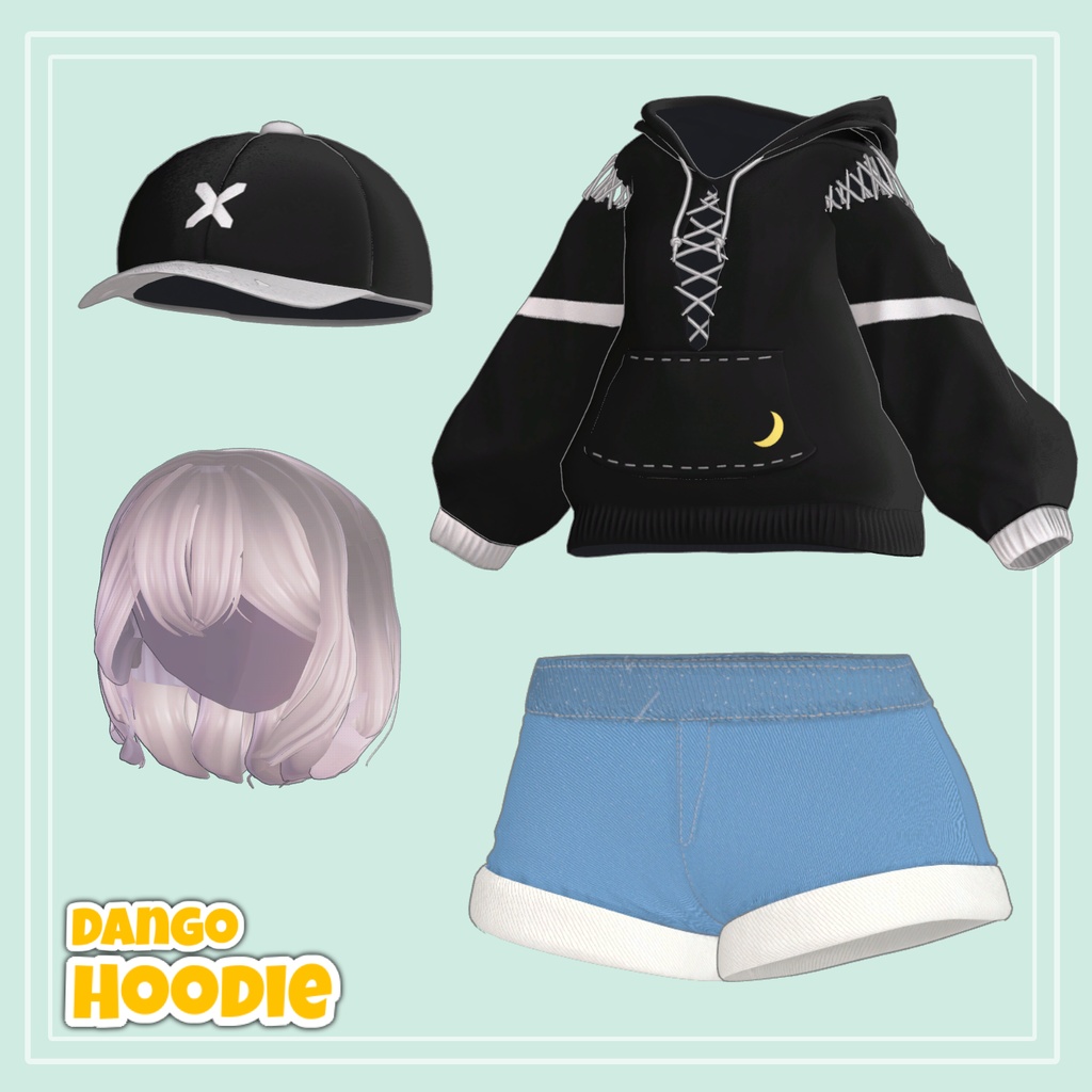 Dango Hoodie & Hair 【VRChat想定】