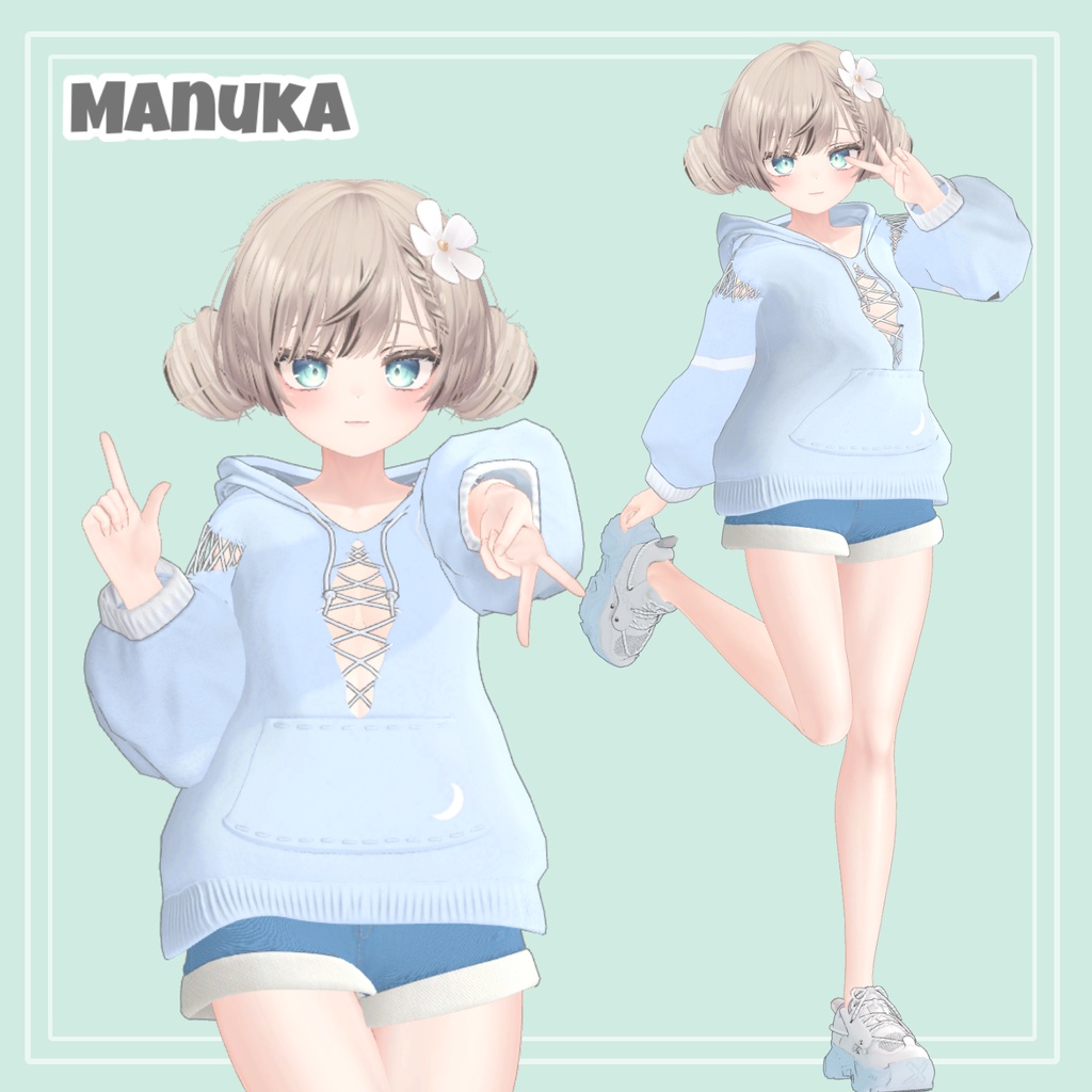 Dango Hoodie & Hair 【VRChat想定】