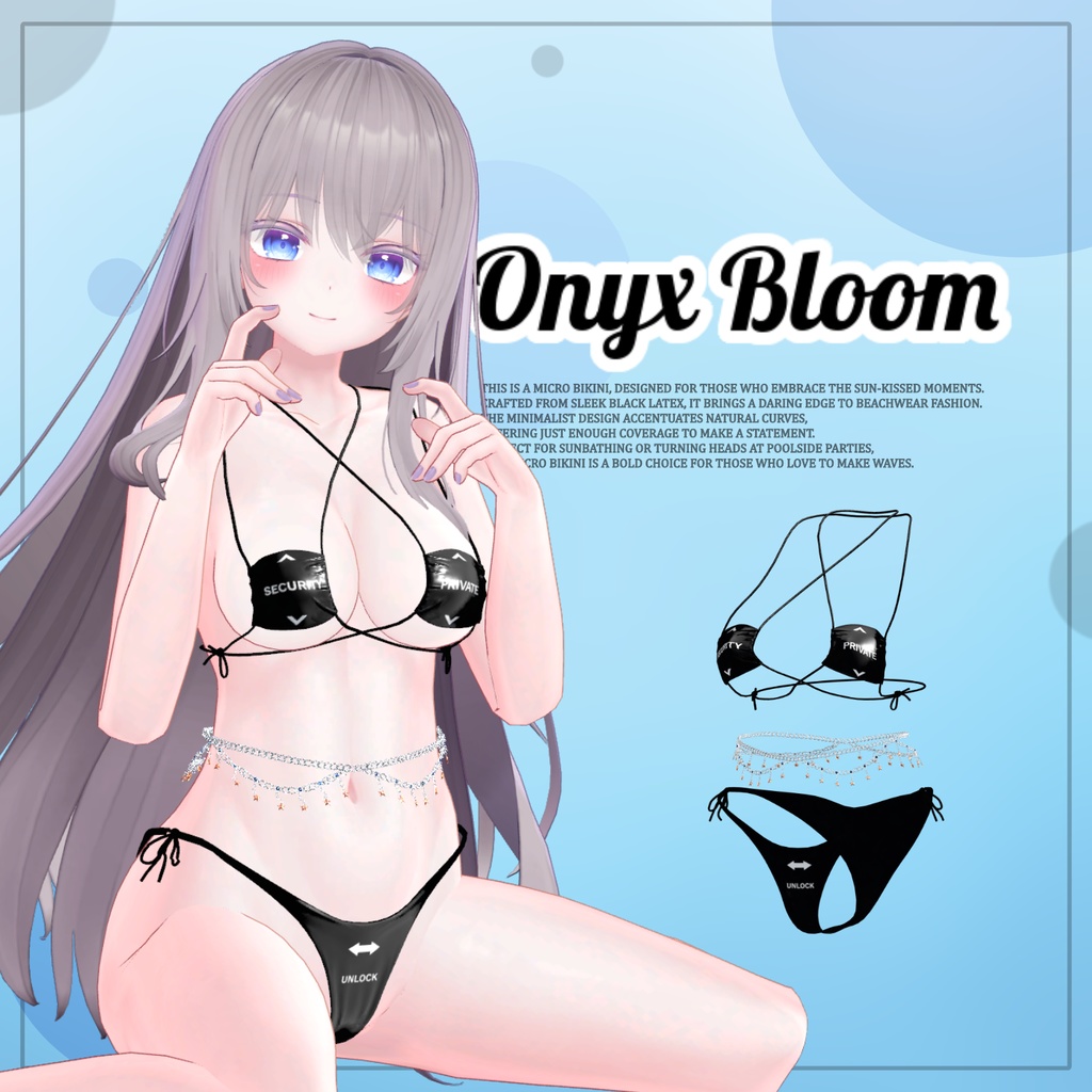 【PB】【3アバター対応】 Onyx Bloom 【VRChat想定】