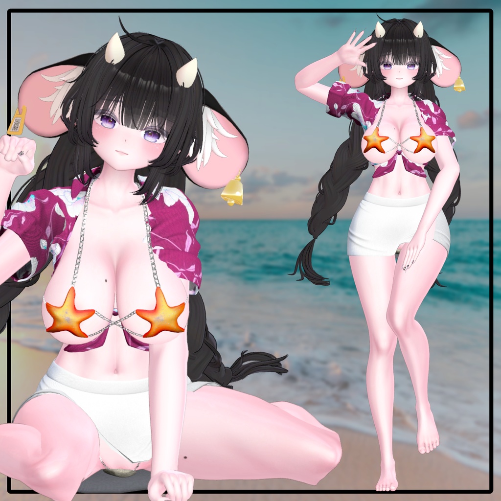 【 4アバター対応】 Tropical Bikini 【VRChat想定】【Animation】