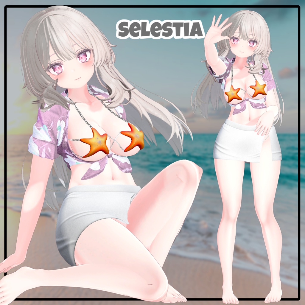 【 4アバター対応】 Tropical Bikini 【VRChat想定】【Animation】