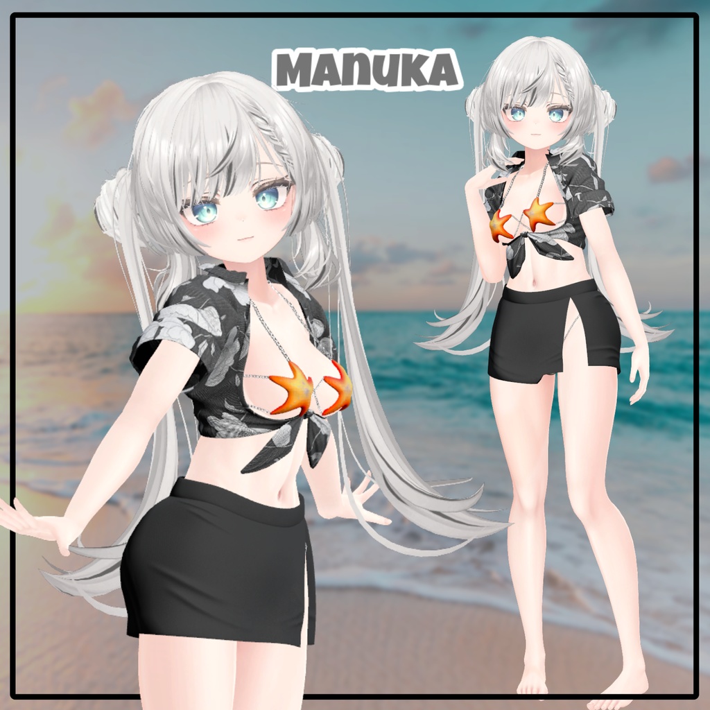 【 4アバター対応】 Tropical Bikini 【VRChat想定】【Animation】