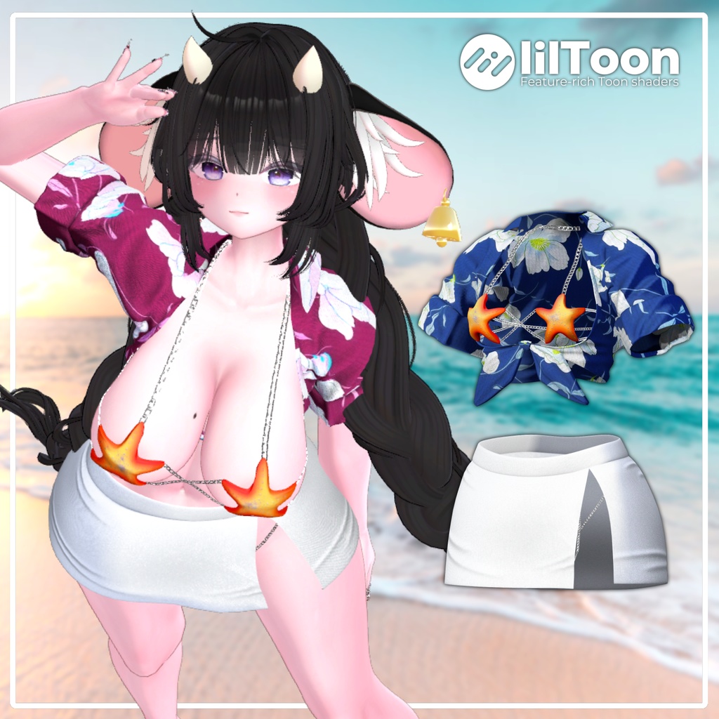 【 4アバター対応】 Tropical Bikini 【VRChat想定】【Animation】