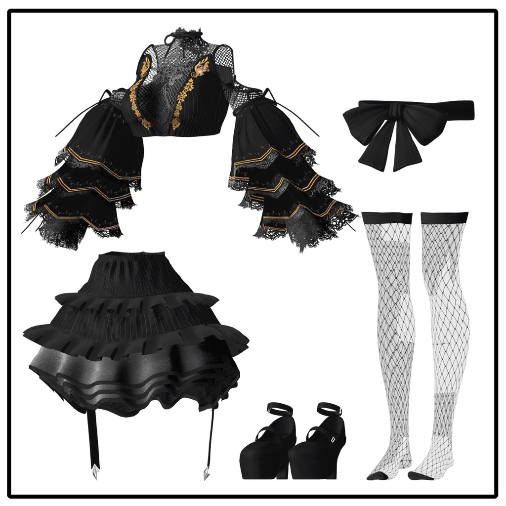 【PB】【 5アバター対応】 Goth 【VRChat想定】