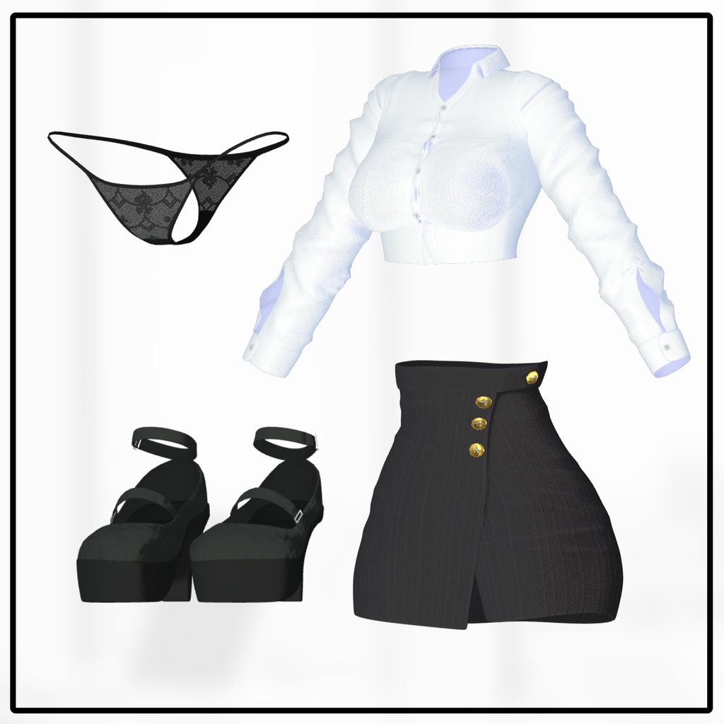 【Animation】Button Pung【7アバター対応】