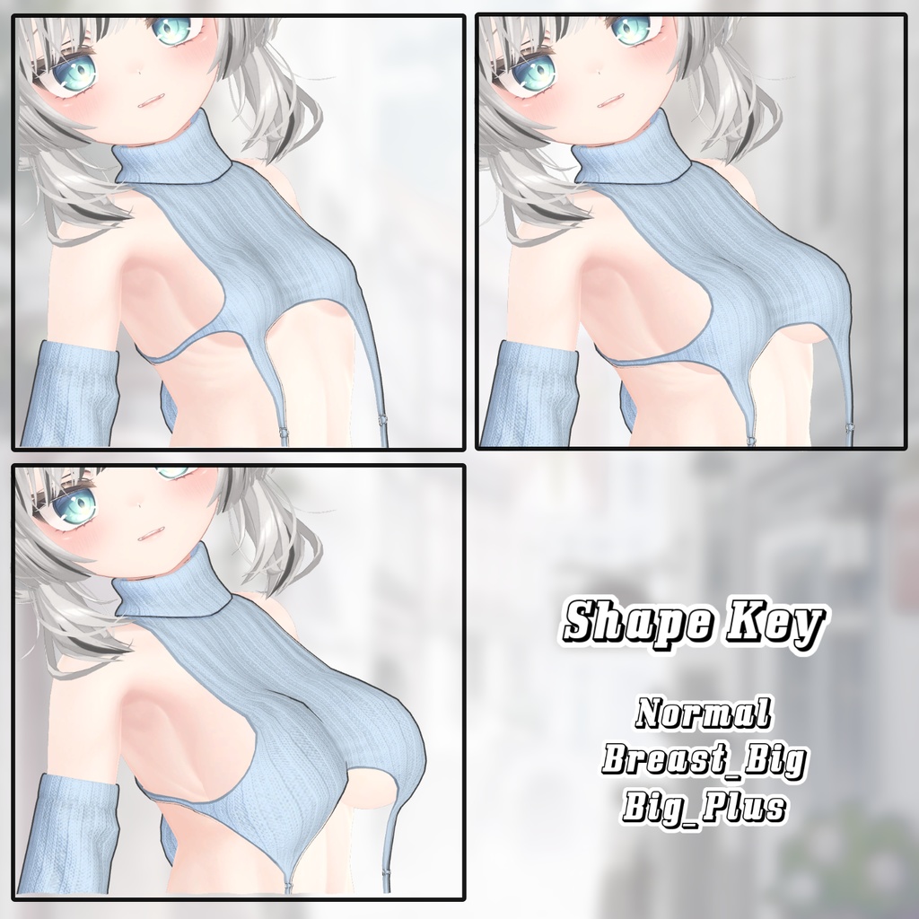 【6アバター対応】 Etch Knit 【VRChat想定】