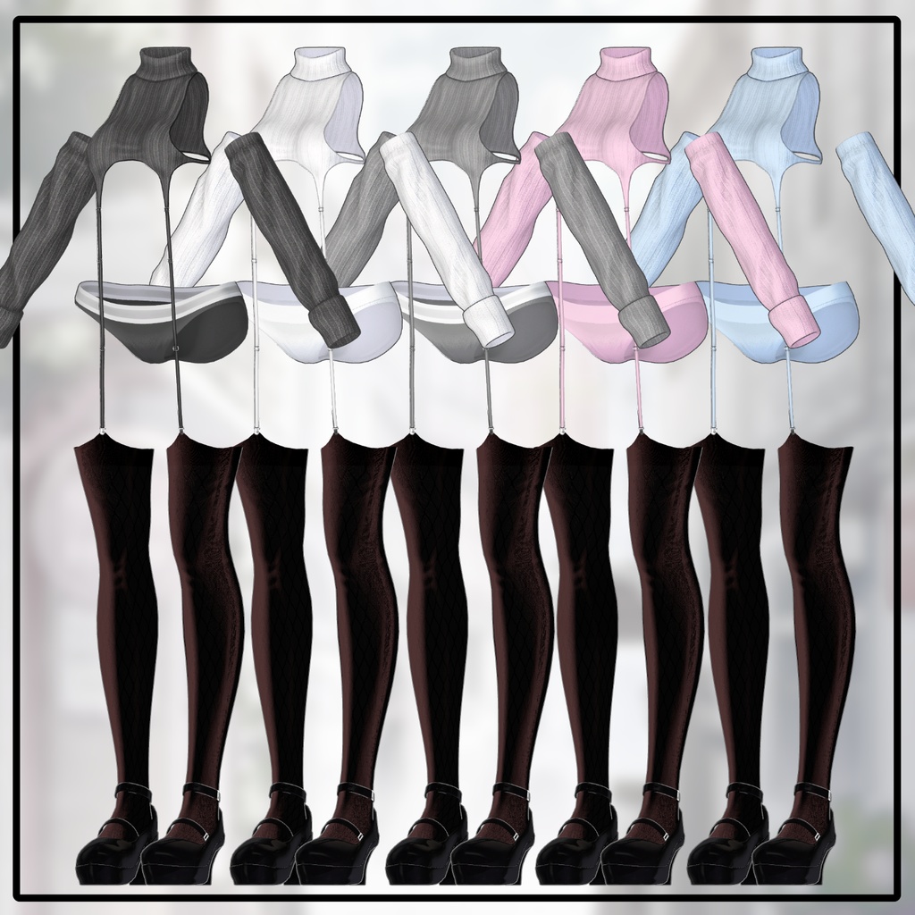 【6アバター対応】 Etch Knit 【VRChat想定】