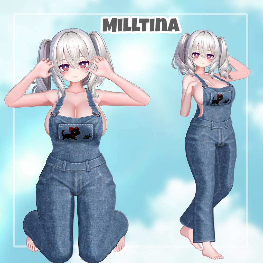 【8アバター対応】 Kitty Patch 【VRChat想定】