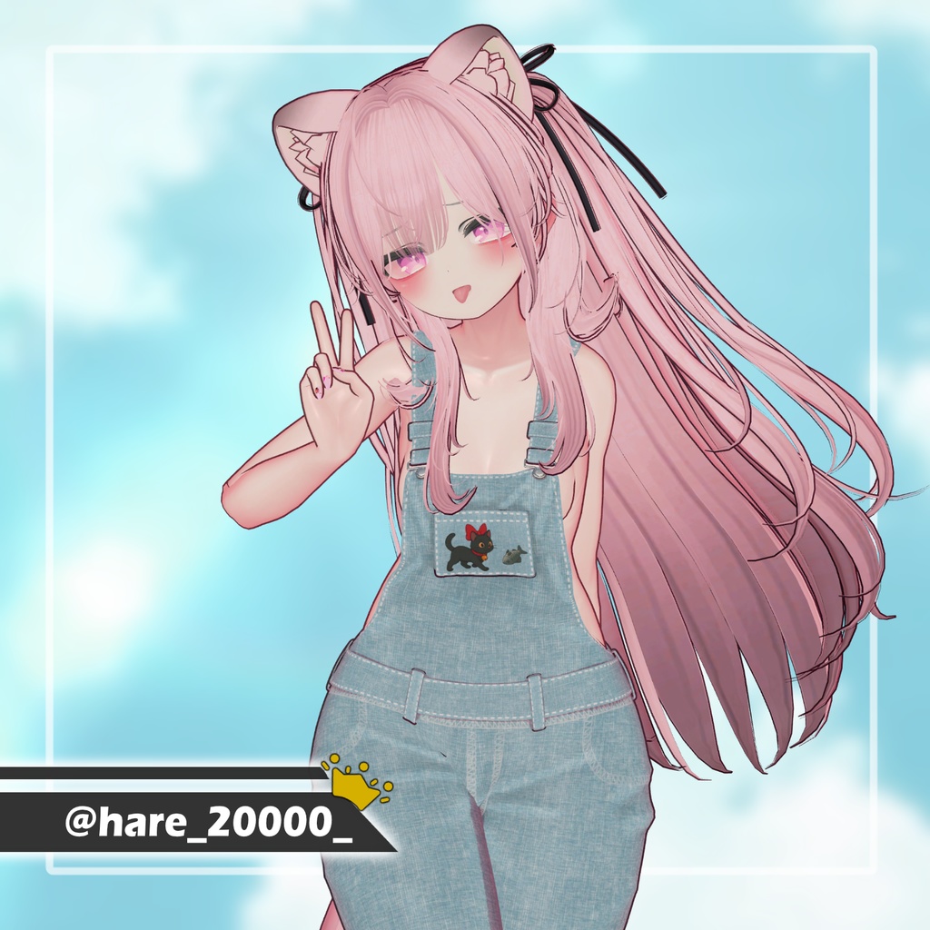 【8アバター対応】 Kitty Patch 【VRChat想定】