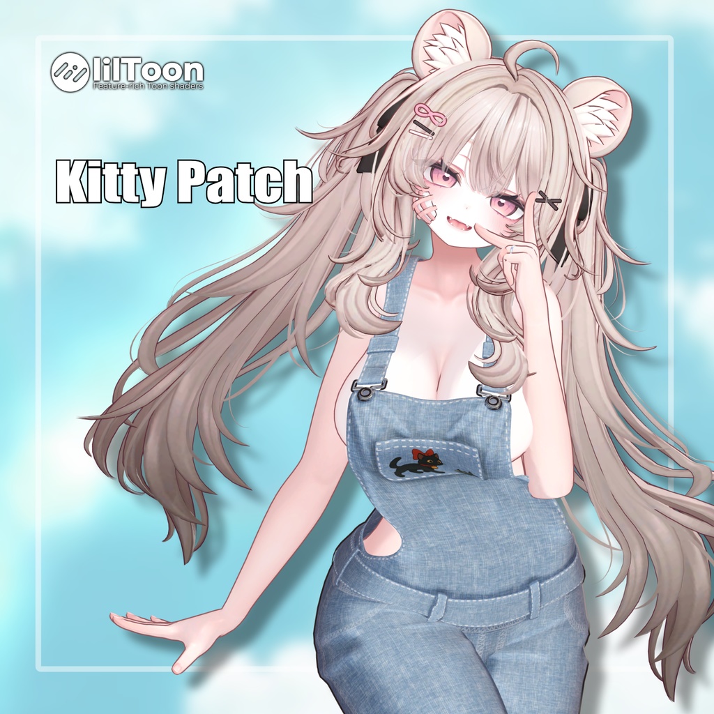 【8アバター対応】 Kitty Patch 【VRChat想定】