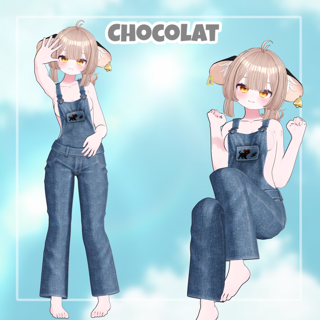 【8アバター対応】 Kitty Patch 【VRChat想定】