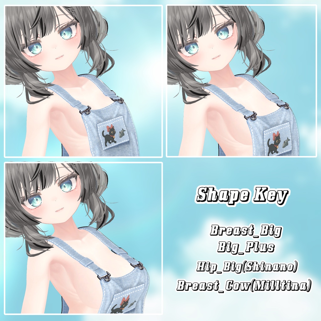 【8アバター対応】 Kitty Patch 【VRChat想定】