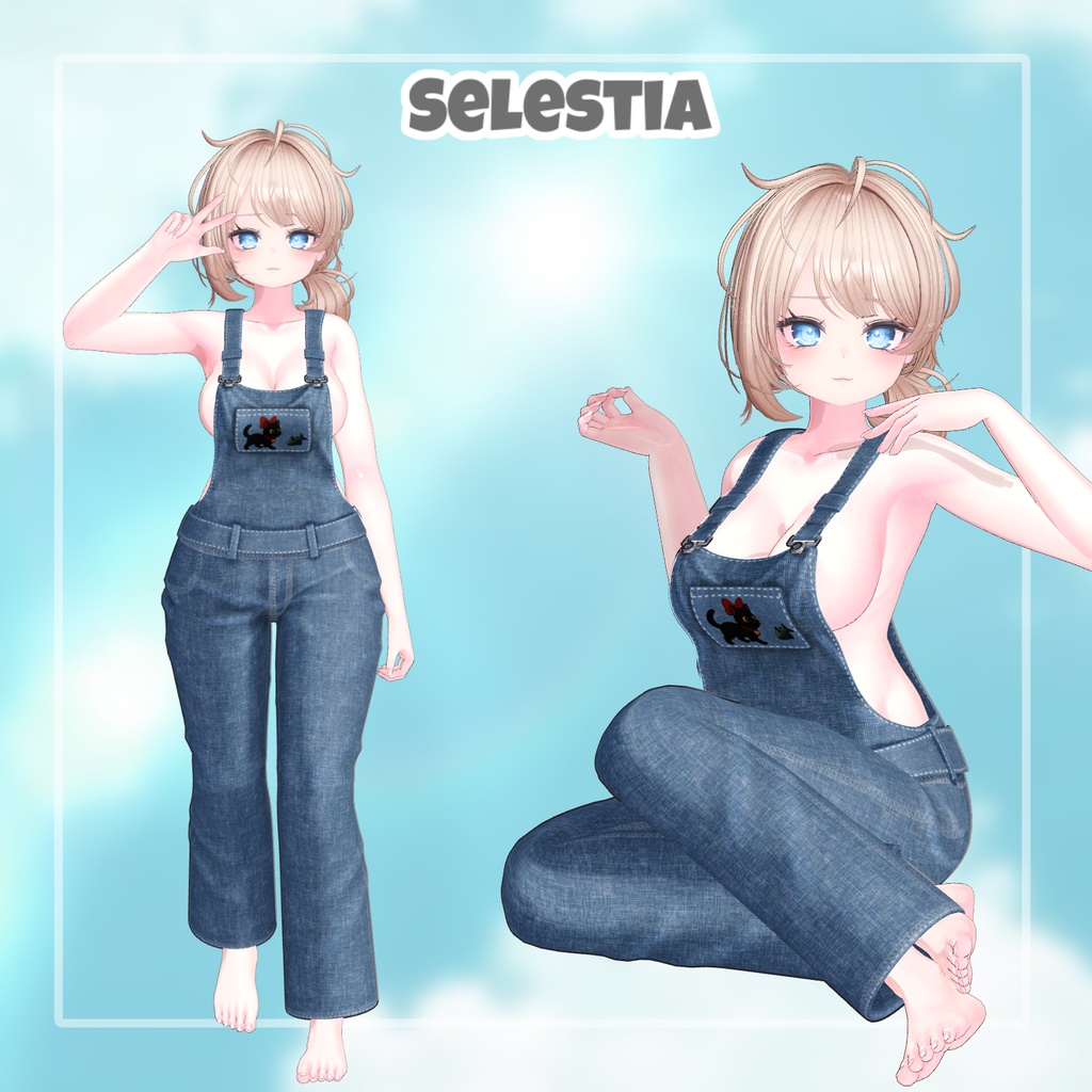 【8アバター対応】 Kitty Patch 【VRChat想定】