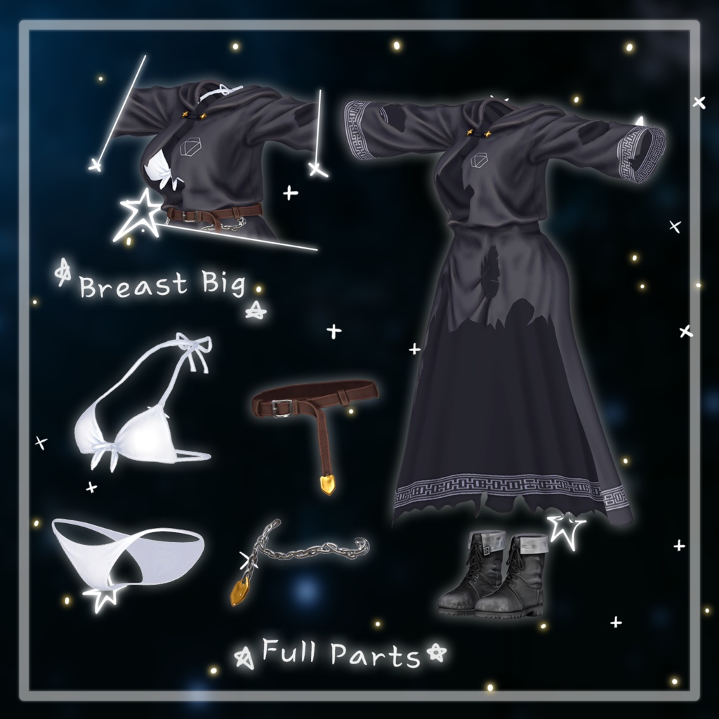 【17アバター対応】 Star Robe