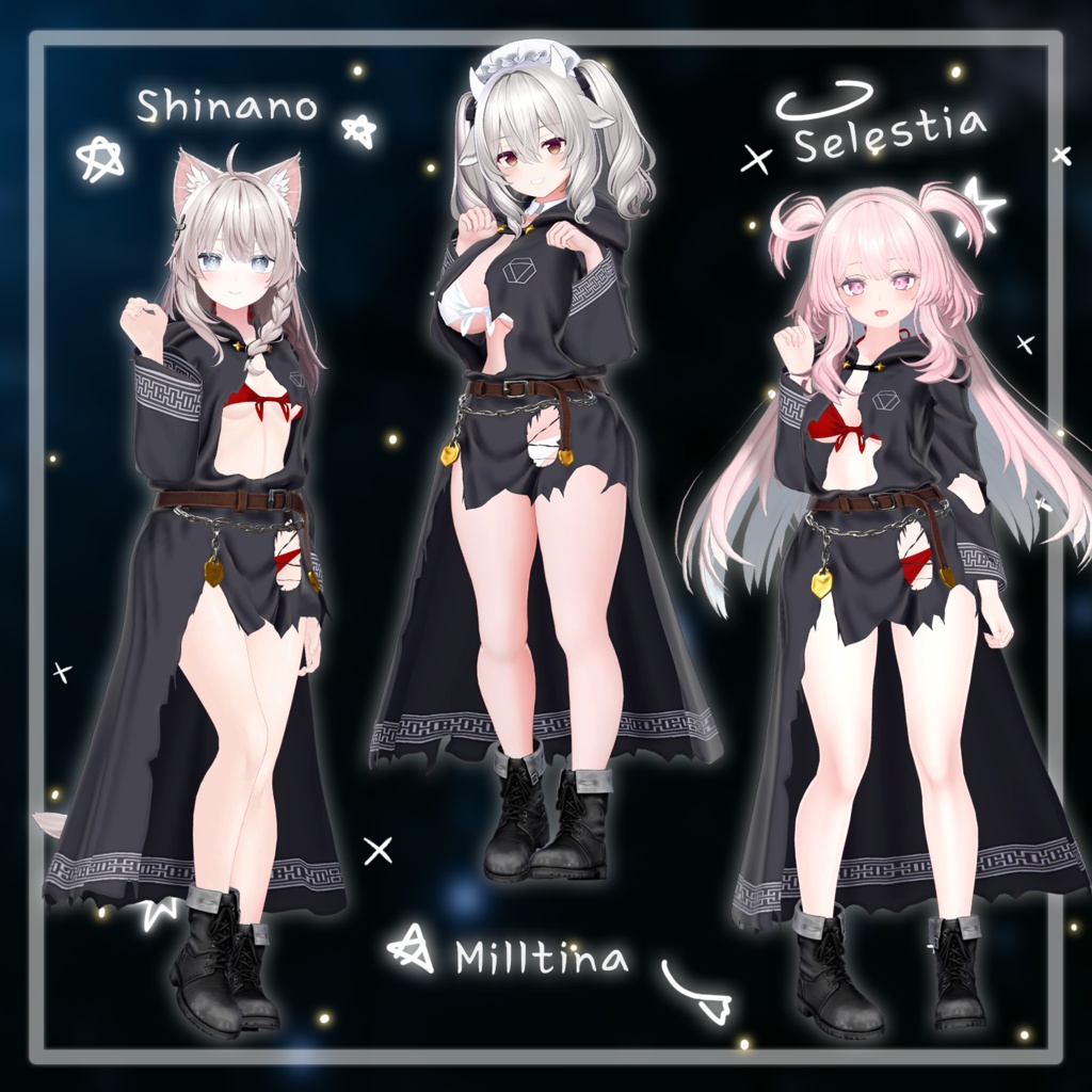 【17アバター対応】 Star Robe