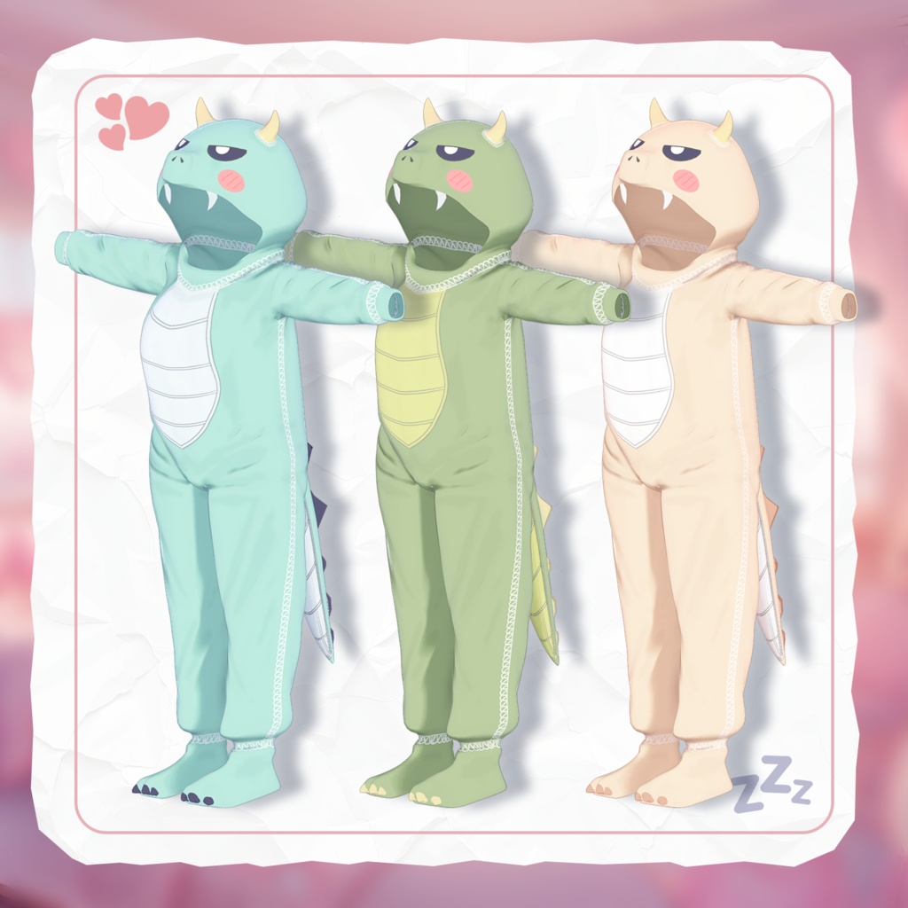 【50% Sale】 Dino Pajama 【19アバター対応】