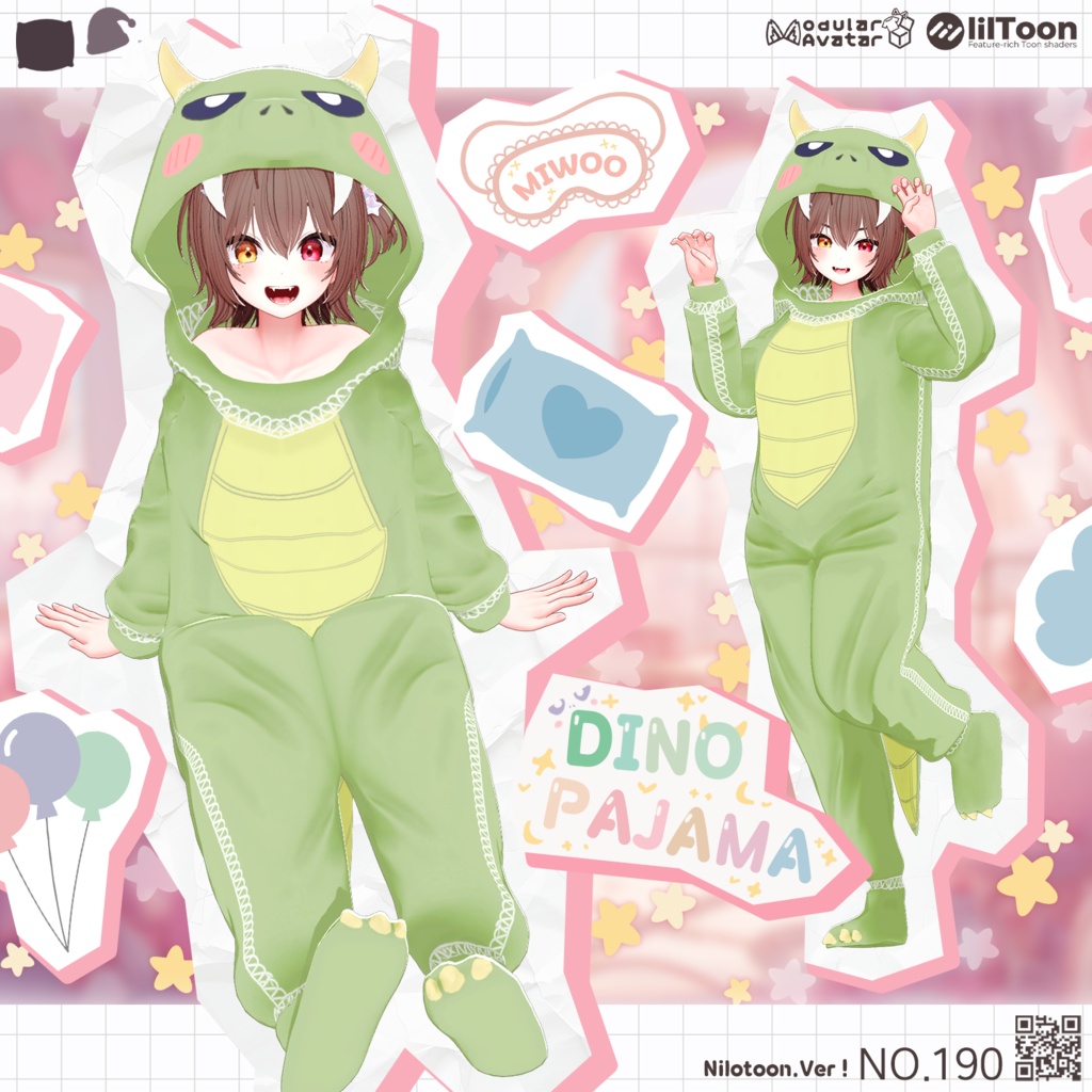 【50% Sale】 Dino Pajama 【19アバター対応】