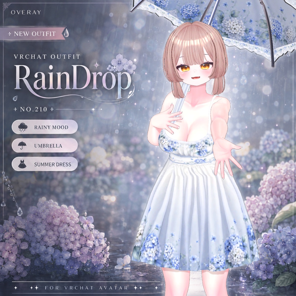 【50% Sale】 Rain Drop 【19アバター対応】