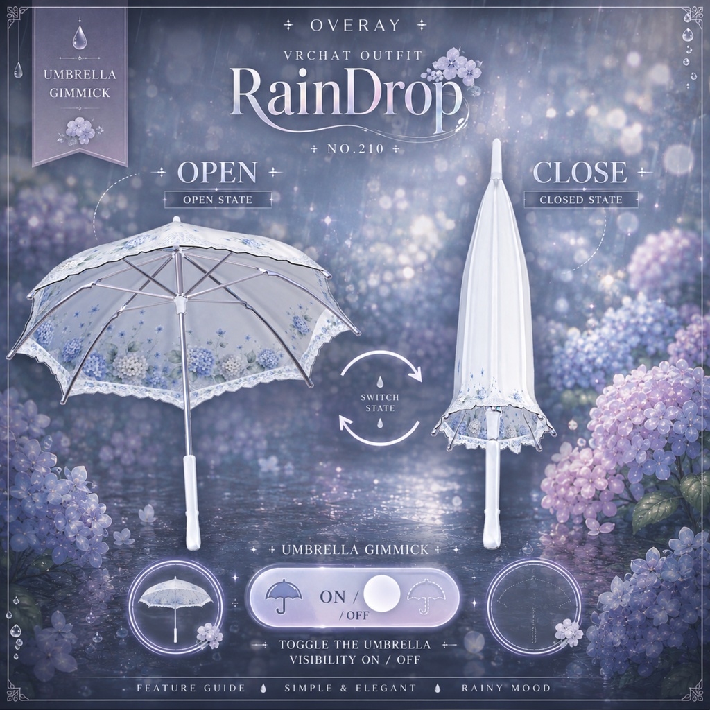 【50% Sale】 Rain Drop 【19アバター対応】