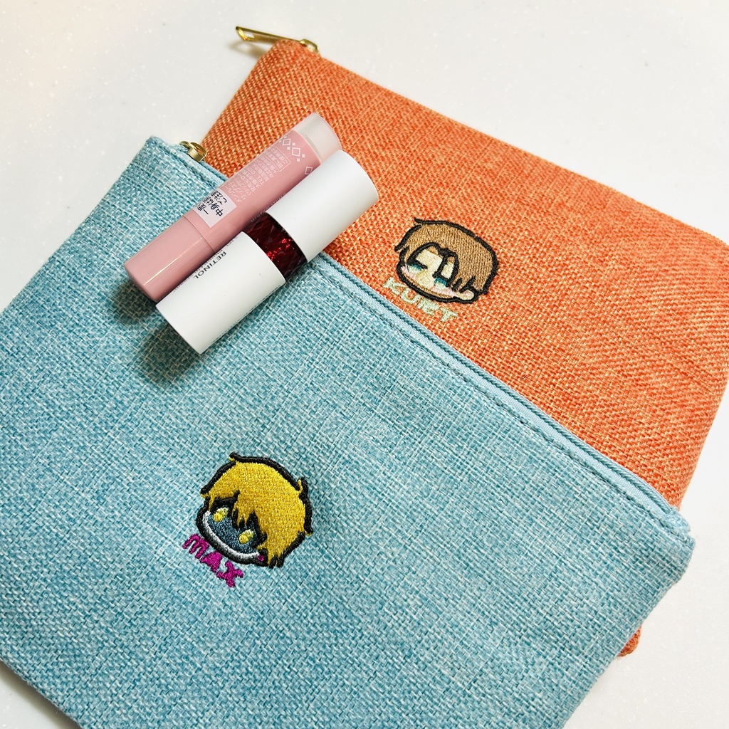 【MLSB】刺繍フラットポーチ(クリックポスト)