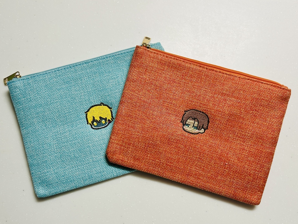 【MLSB】刺繍フラットポーチ(クリックポスト)