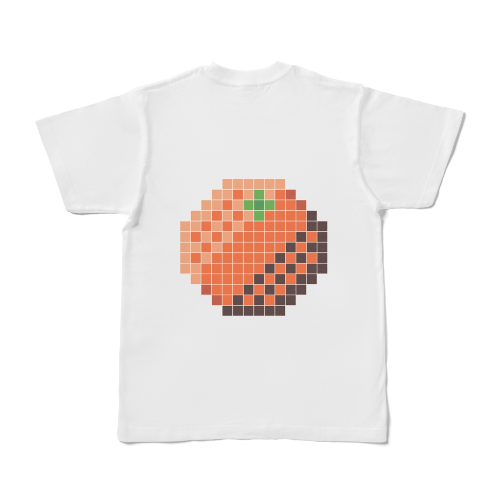 8Bit. ORANGE 白Tシャツ