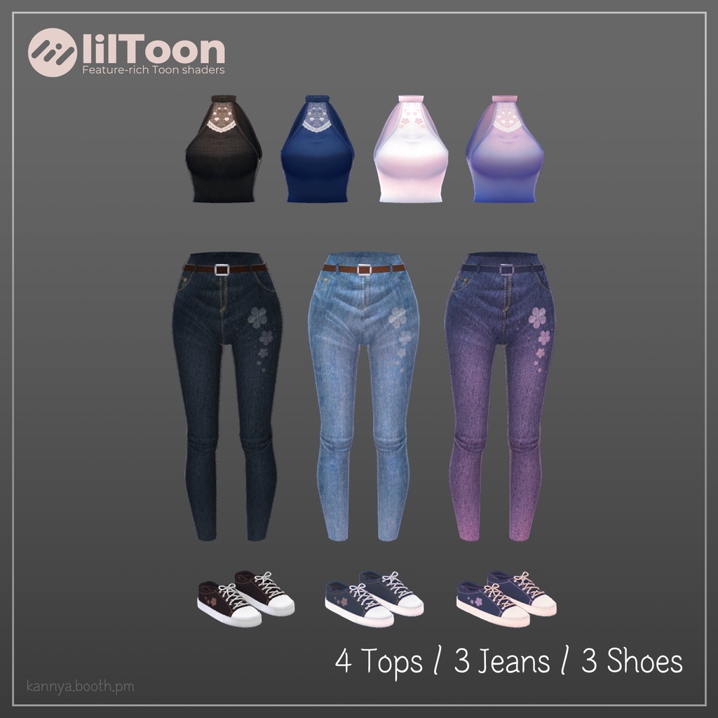 【リア-アリス用】オフショルダーシャツセット Off Shoulder Shirts Outfit Set