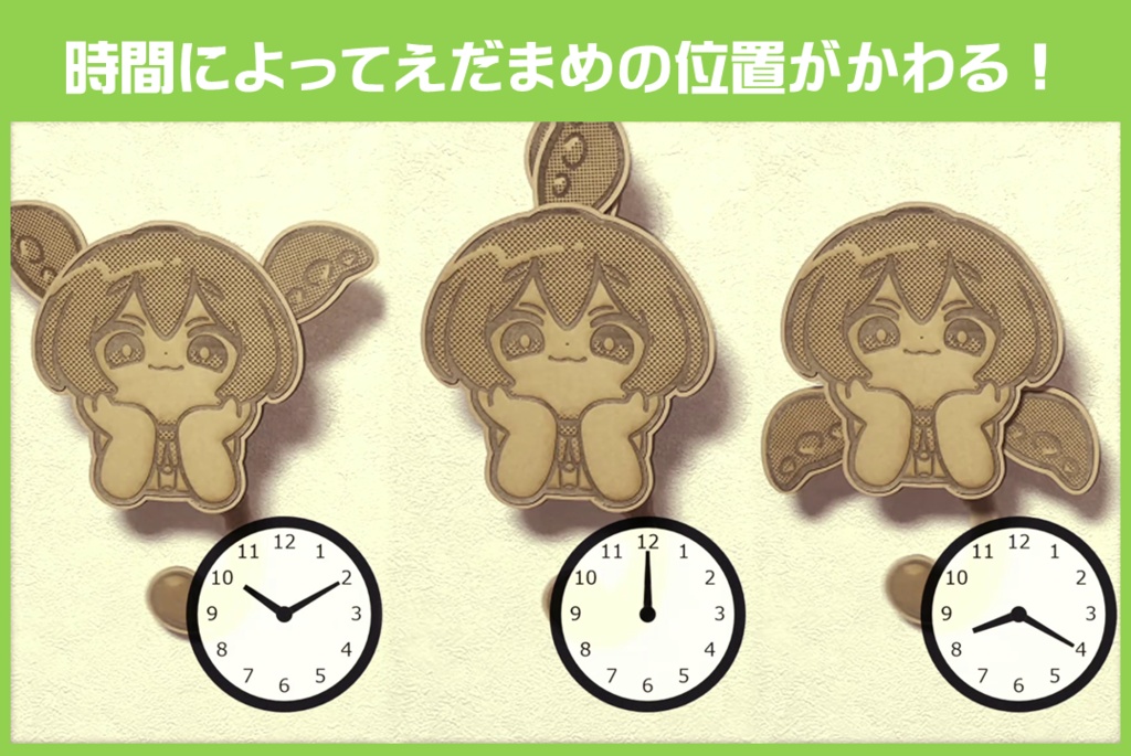 ゆらゆらずんだもん振り子時計キット