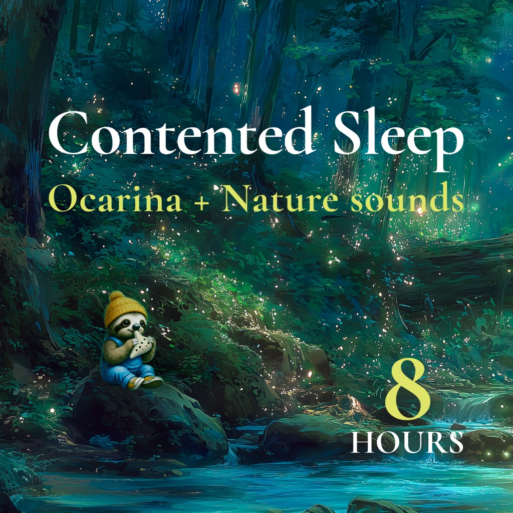 8 Hours Sleep Music: 1/f Fluctuation to Calm the Nervous System | For Insomnia | Relaxing Ocarina, River & Insects Sounds | 【1/fゆらぎ】自律神経を整える8時間・不眠に悩む人のための睡眠用BGM・安らぎのオカリナと川と虫の音の環境音｜