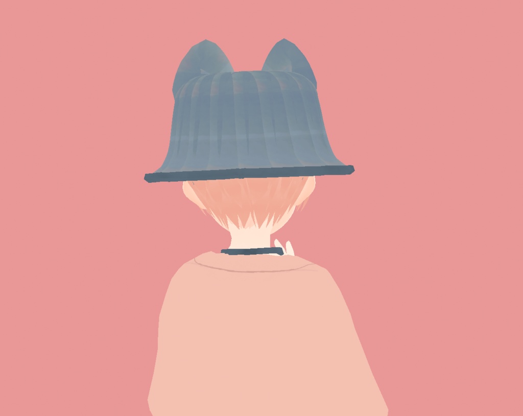 【無料版あり】ケモ耳バケットハット(デニム生地)【VRoidカスタムアイテム】