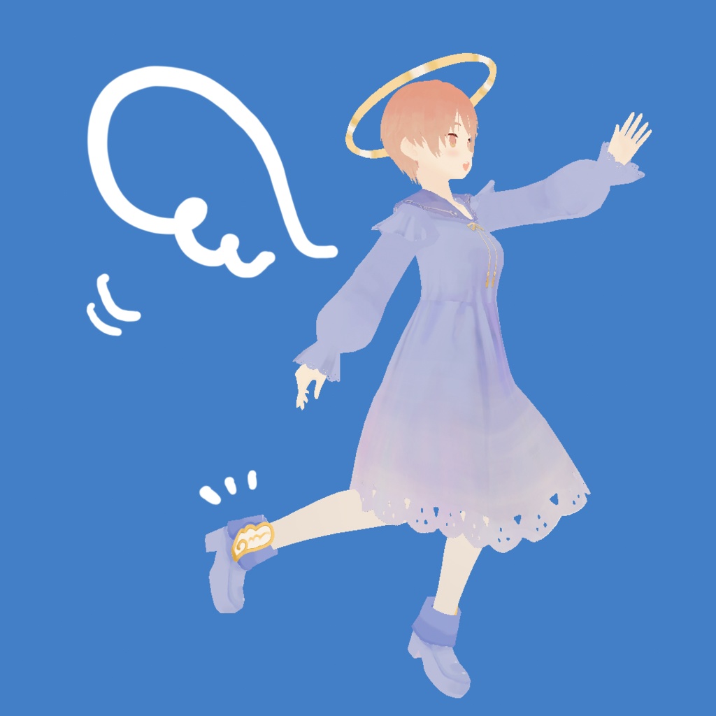 【VRoidカスタムアイテム】天使の服セット