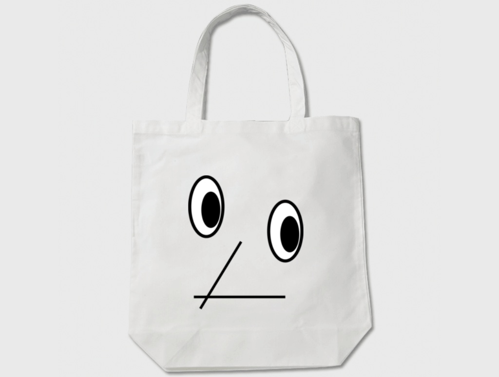 Face.kun トートバッグ_White ver.