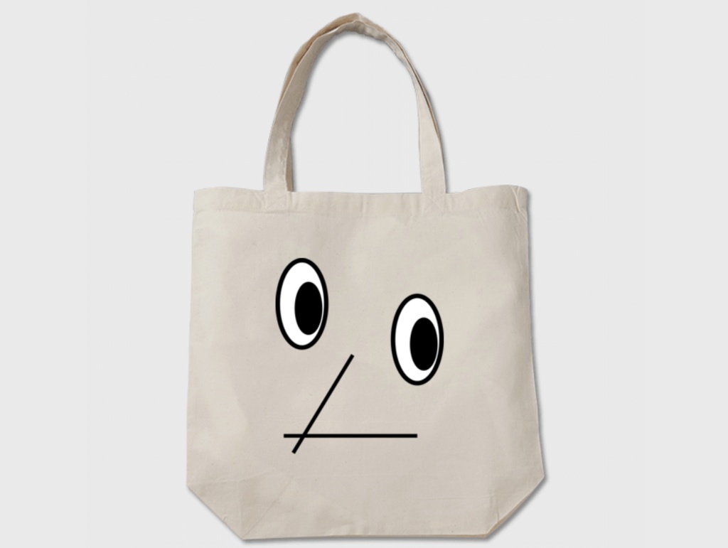 Face.kun トートバッグ_beige ver.