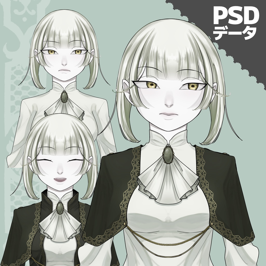 【Live2Dモデル】女性汎用モデル PSDデータ F